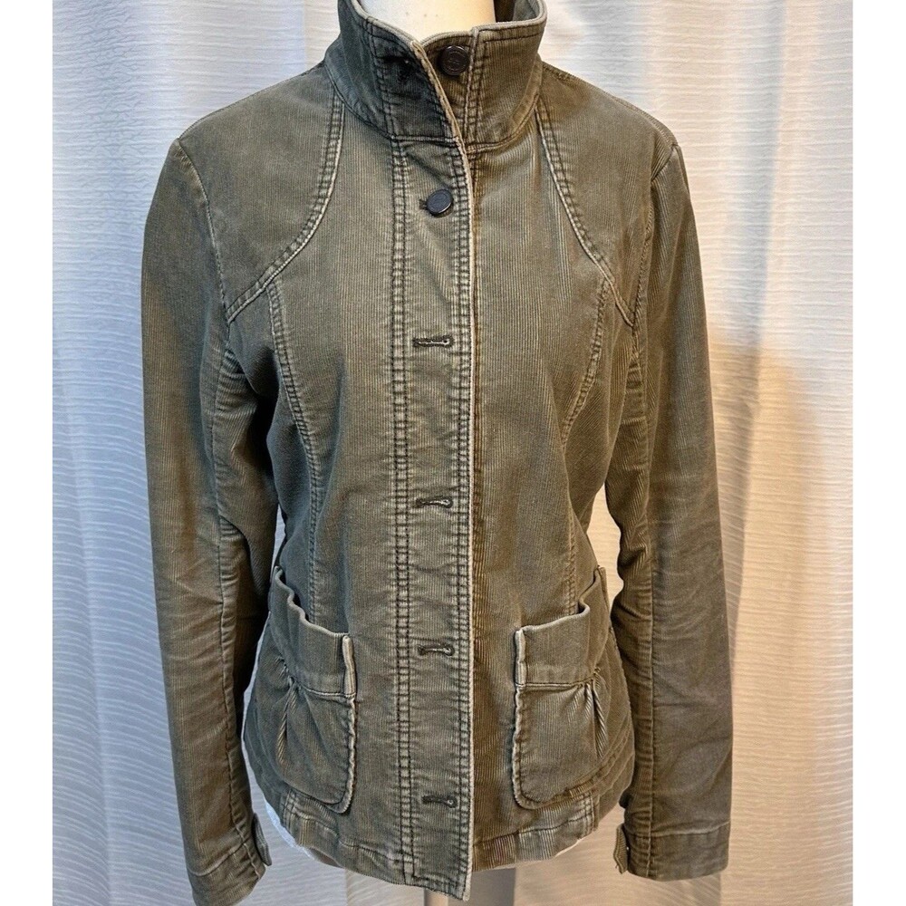 Eddie Bauer Women's vintage Y2K Olive Corduroy Jacket Size S